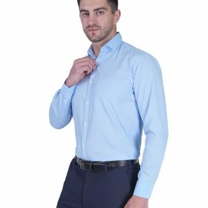 Light Blue Polly Cotton Fabric Shirt